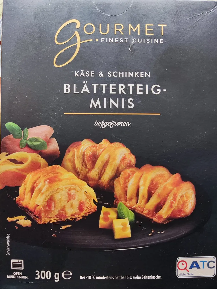Blätterteig-Minis - Käse & Schinken