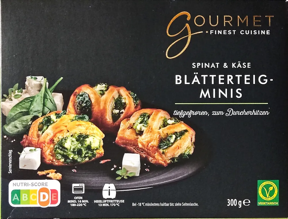 Blätterteig-Minis - Spinat & Käse