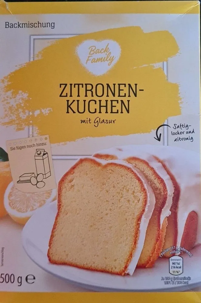 Zitronenkuchen mit Glasur