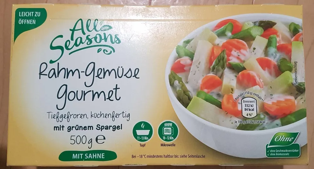 Rahm Gourmet Gemüse