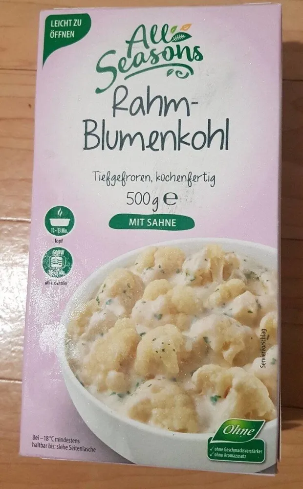 Gemüse Rahm-Blumenkohl mit Sahne