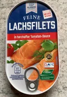 Lachsfilet in herzhafter Tomaten-Sauce