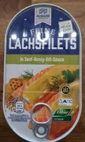 Fisch: Lachsfilets in Senf-Honig-Dill-Sauce
