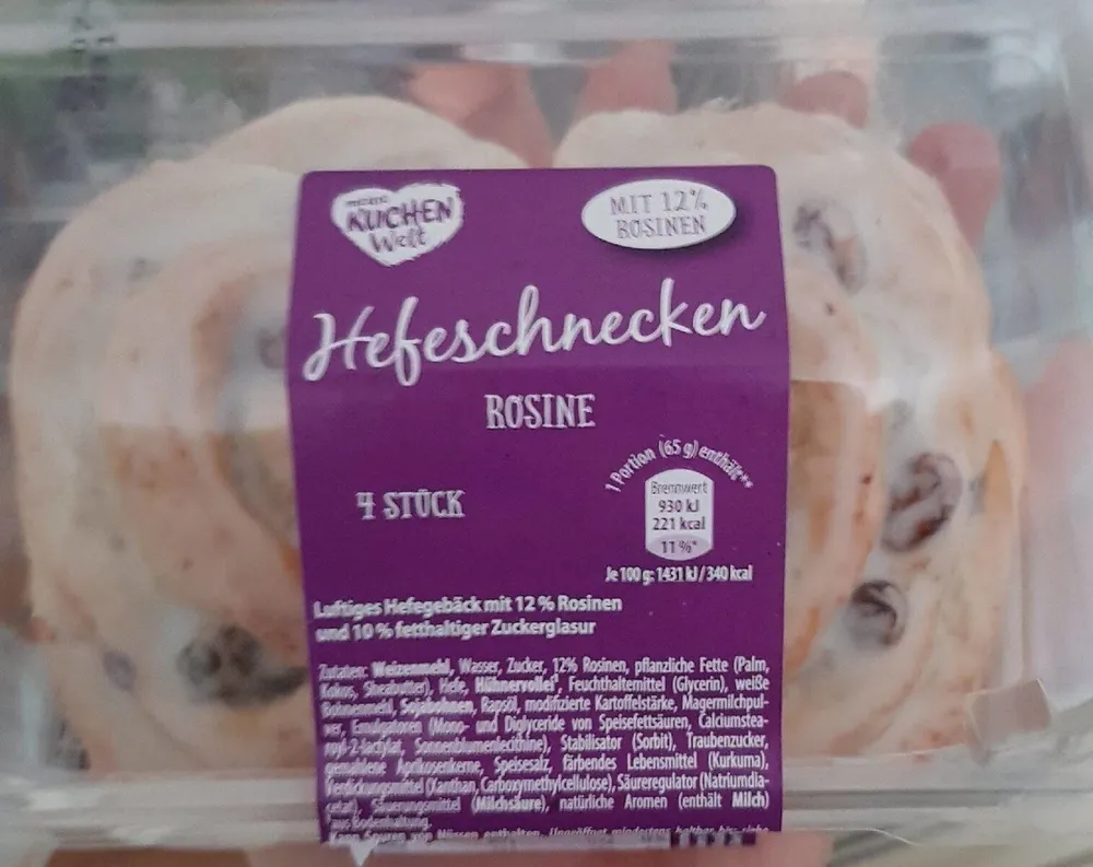 Hefeschnecken rosinen