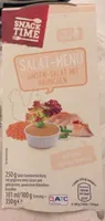 Salat-Menü Linsen-Salat mit Hähnchen