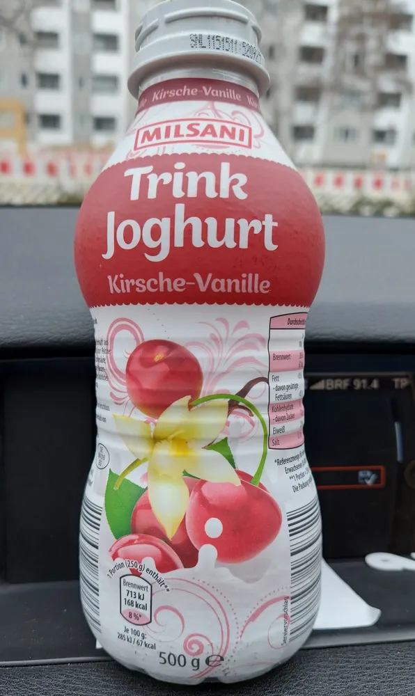 Trink-Joghurt - Kirsche-Vanille