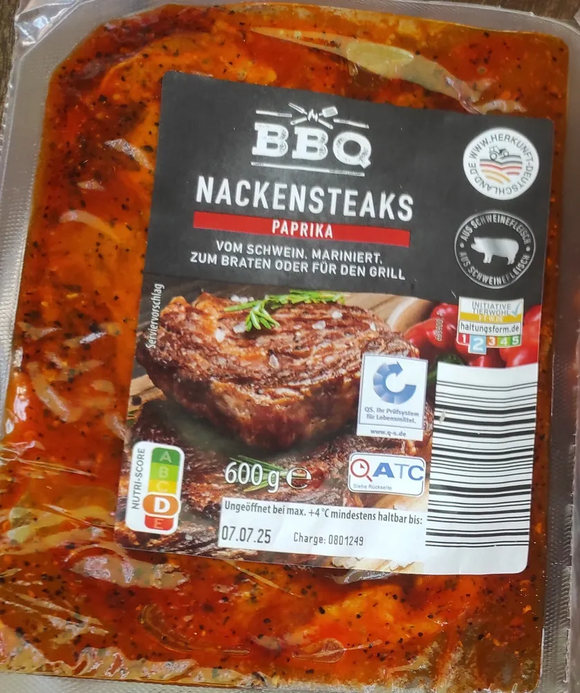 Nackensteak Paprika