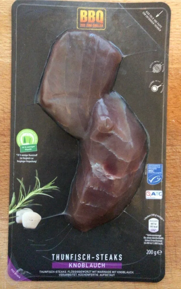 Thunfisch-Steaks Knoblauch