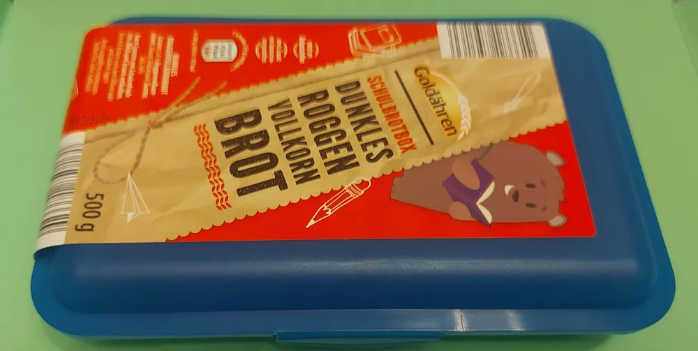 Schulbrotbox Dunkles Roggen Vollkorn Brot