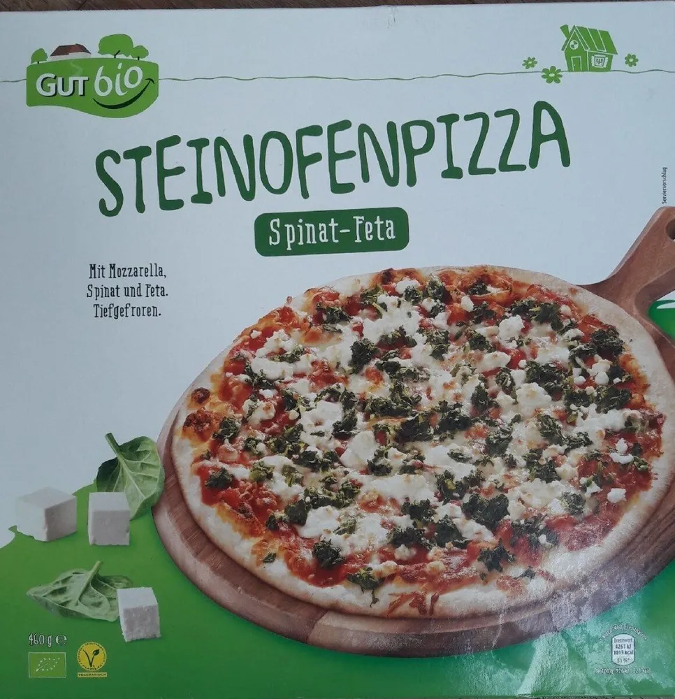 Bio-Steinofenpizza - Spinat-Feta