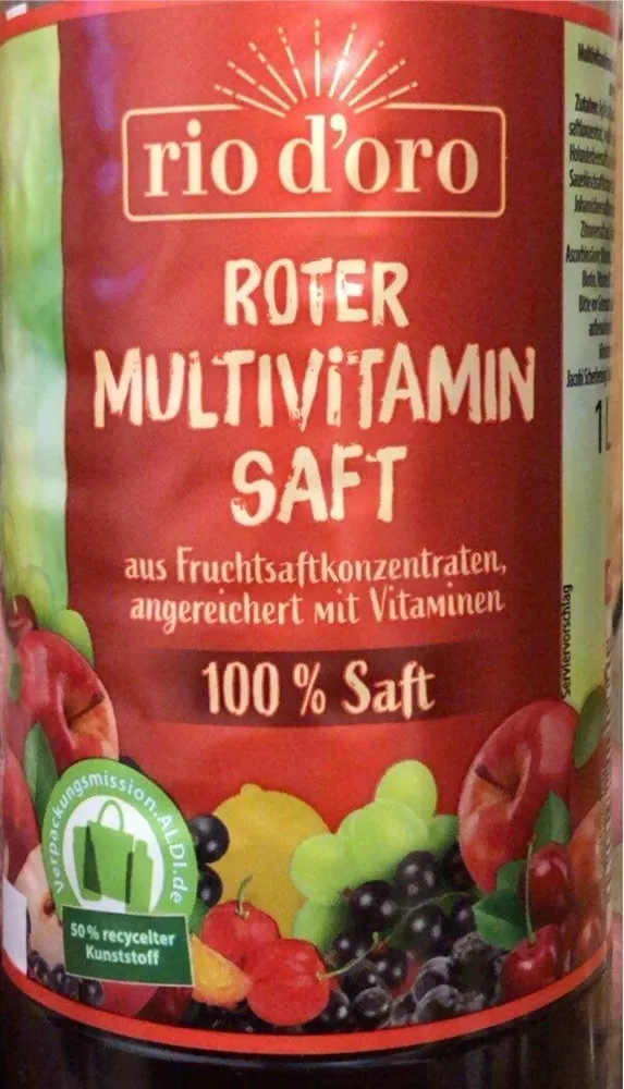 Roter Multivitamin-Saft
