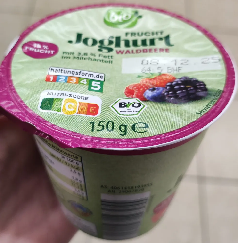 Bio-Fruchtjoghurt Waldbeere