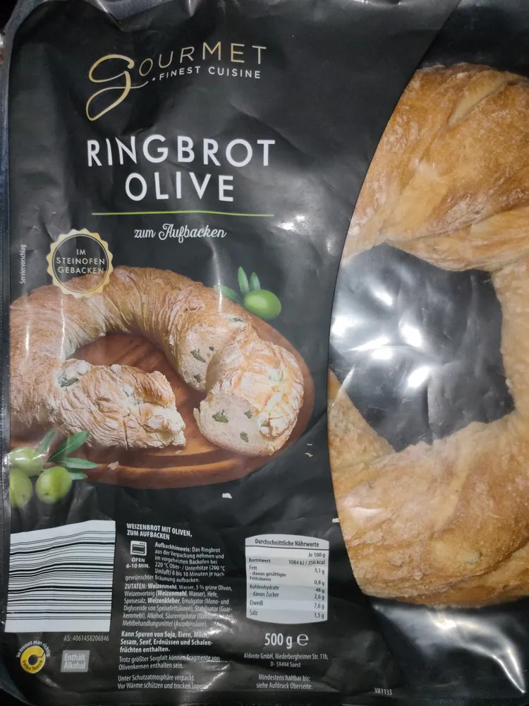 Ringbrot Olive - zum Aufbacken
