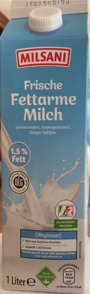 Frische fettarme Milch