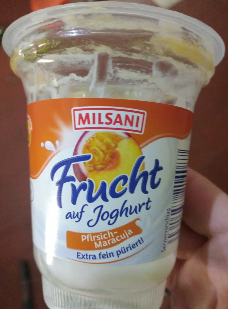 Frucht auf Joghurt Pfirsich-Maracuja