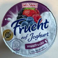 Frucht auf Joghurt Waldfrucht