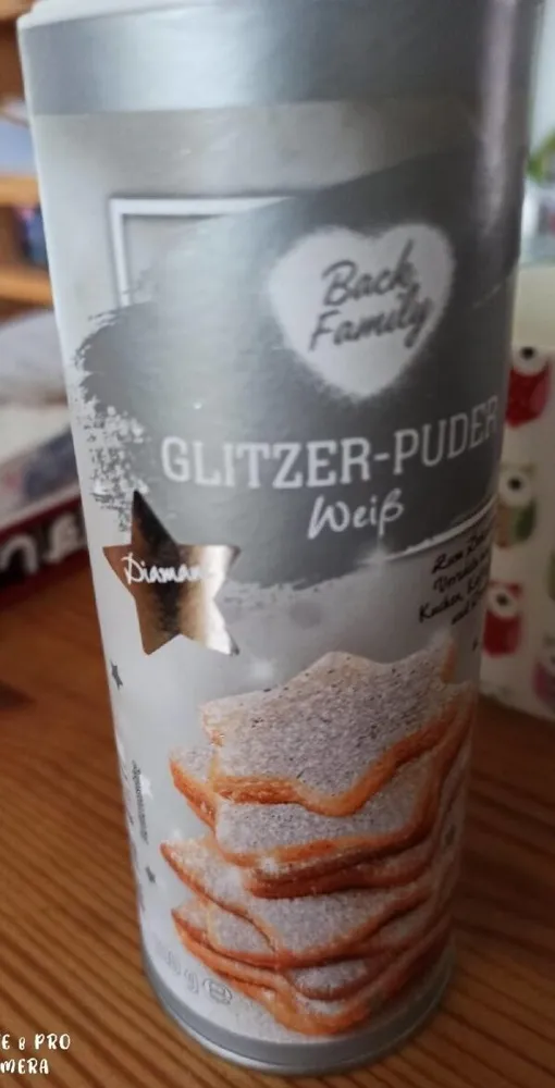 Glitzer Puder weiss