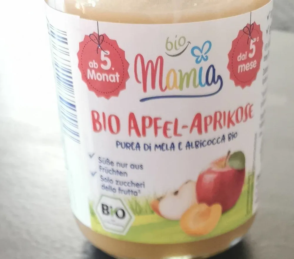Purea di mela e albicocca bio