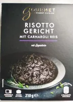 Risotto Gericht mit carnaroli reis mit sepiatinte