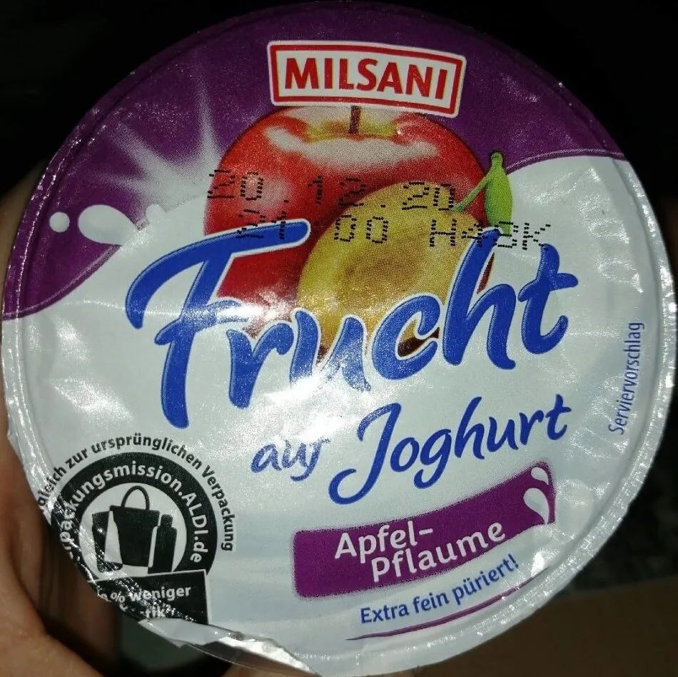 Frucht auf Joghurt Apfel-Pflaume