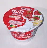 Buttermilch-Dessert - Erdbeere-Vanille