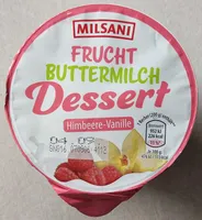 Fruchtbuttermilch-Dessert - Himbeer-Vanille