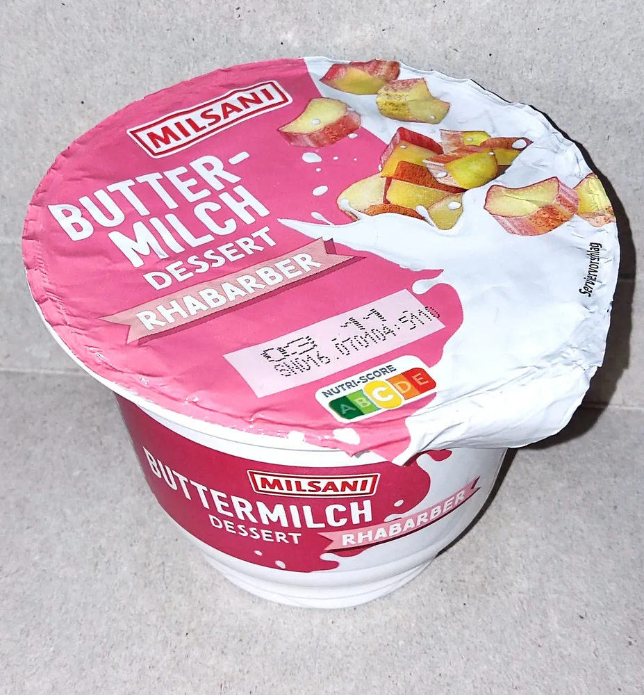 Buttermilch-Dessert - Rhabarber