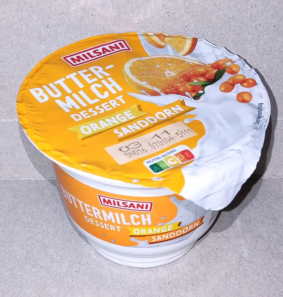Buttermilch-Dessert - Orange-Sanddorn