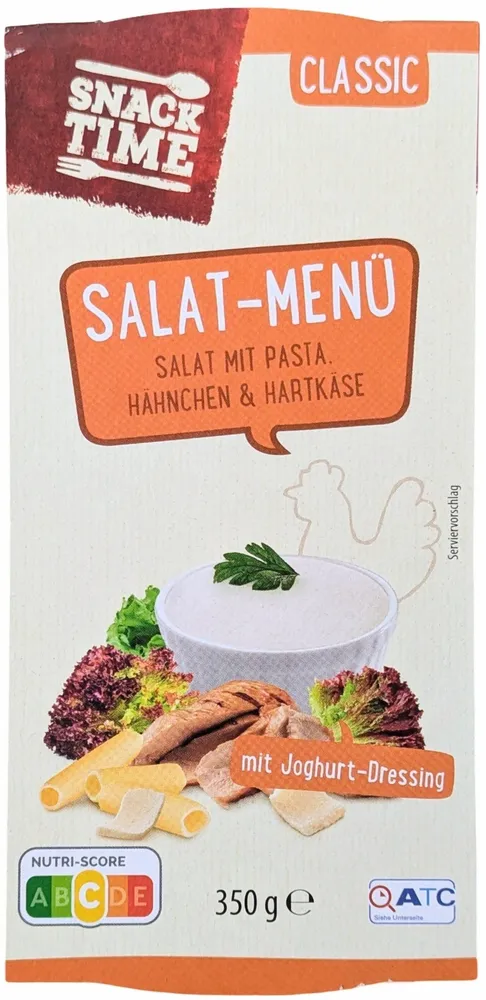 Salat-Menü: Pasta-Salat mit Hähnchen