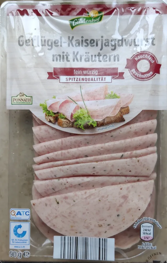 Geflügel-Kaiserwurst mit Kräutern