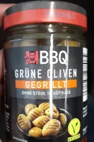 Grüne Oliven gegrillt
