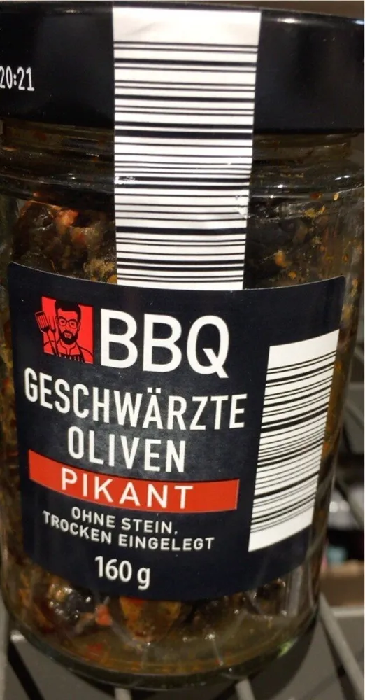 Schwarze Oliven pikant