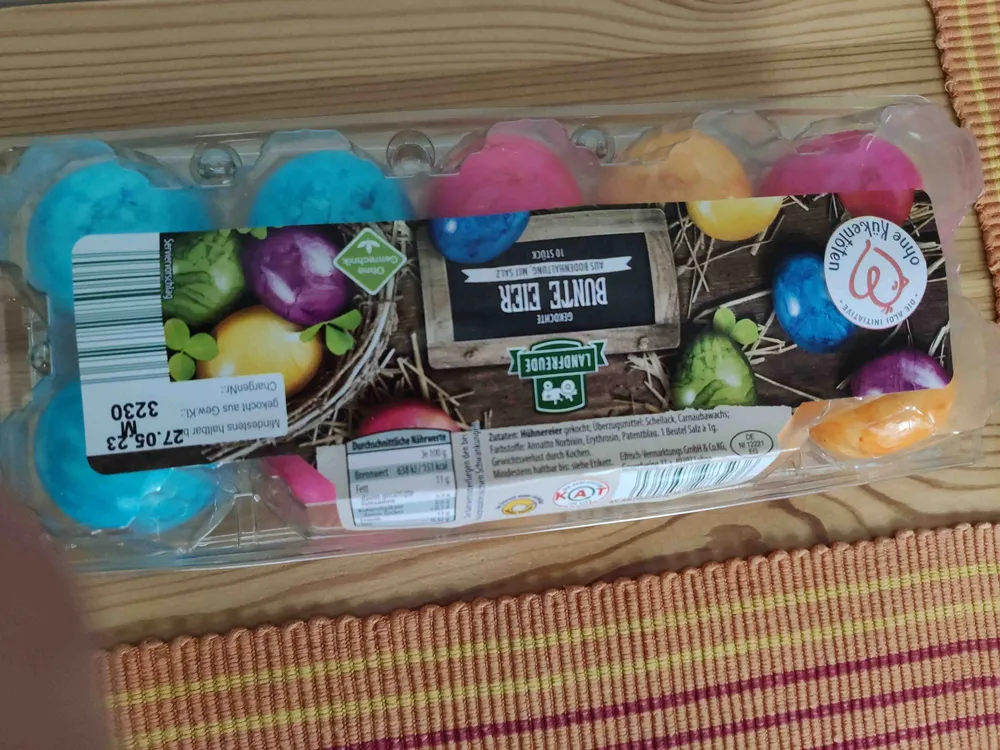 10 gekochte Bunte Eier