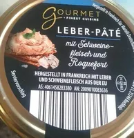Leber-Pâté mit Schweinefleisch und Roquefort