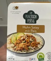 Huhn Satay mit Reis
