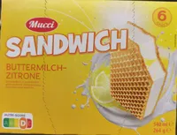 Sandwich Eis Buttermilch Zitrone