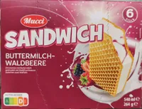 Sandwich Buttermilch-Waldbeere