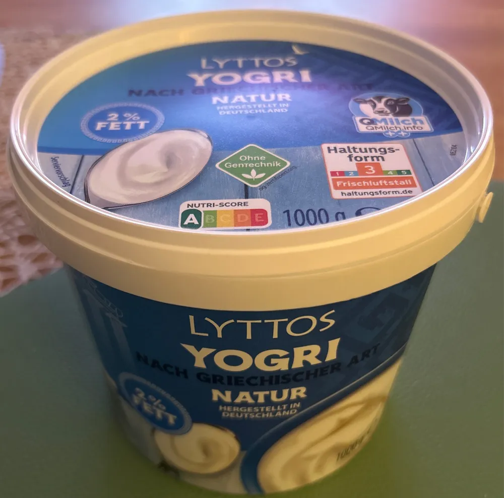 ALDI LYTTOS YOGRI nach griechischer Art 1kg 2.19€