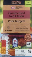 Caramelised Red Onion Pork Burgers
