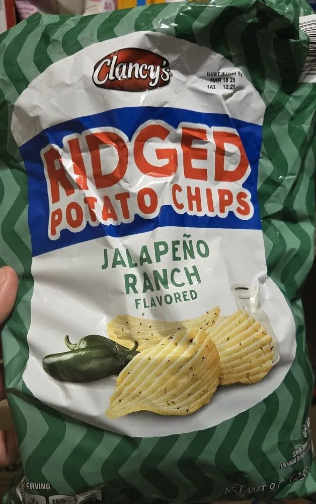 RIDGED POTATO CHIPS JALAPEÑO RANCH FLAVORED