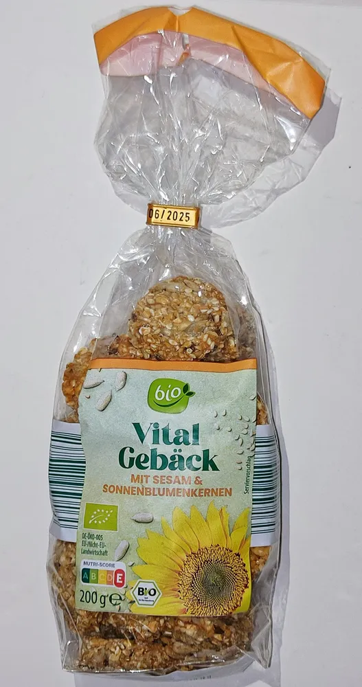 Bio-Vitalgebäck - Sesam & Sonnenblumenkerne