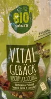 VITAL GEBÄCK BISCOTTI CROCCANTI Kürbiskerne Schoko Semi di zucca e cioccolato