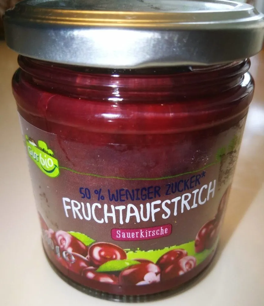 Fruchtaufstrich Sauerkirsche / 50% wen. Zucker