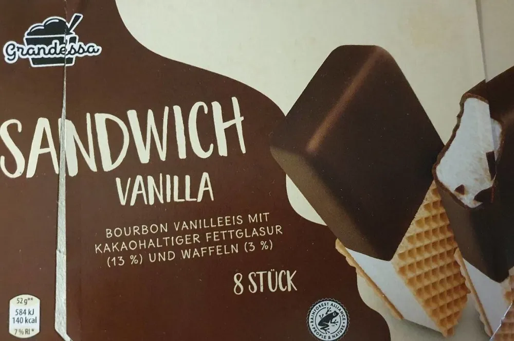 Glace sandwich vanille