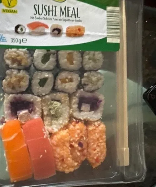Vegan sushi meal