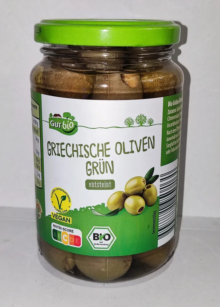 Griechische Bio-Oliven, grün