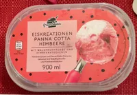 Eiskreation Panna Cotta & Himbeere