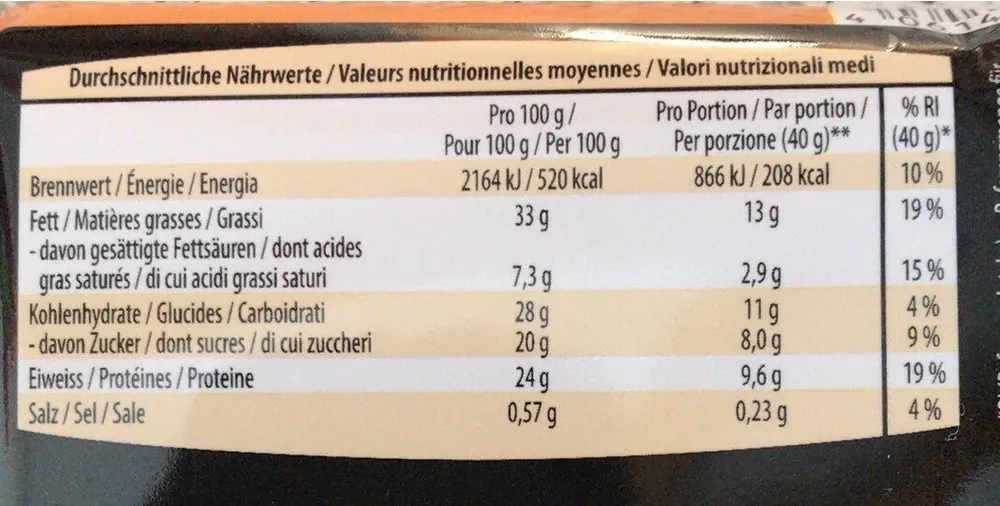 Barre au cacahuète