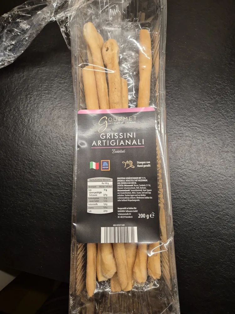 GRISSINI ARTIGIANALI Zwiebel