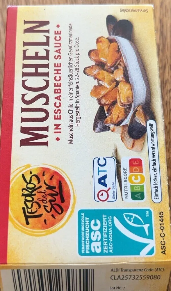 Muscheln in Escabeche Sauce